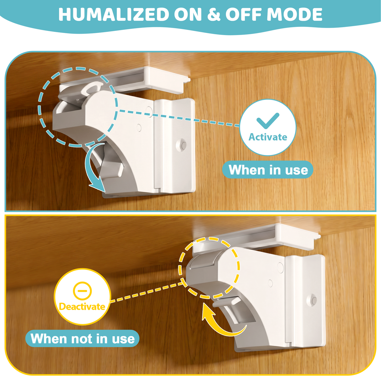 4our Kiddies 12 Pack Child Safety Magnetic Cabinet Locks with 2 Keys, No Drill Baby Proofing Drawer Locks for Baby Safety, Invisible Adhesive Magnetic Cupboard Locks for Kitchen Cabinet and Drawers