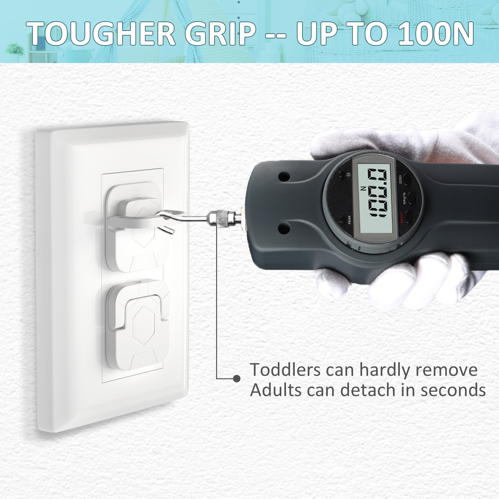 4our Kiddies Baby-Proof Outlet Covers(60 Pack) - Child Safety Electric Plug Protectors to Prevent Power Shock